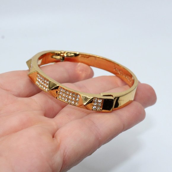 Vince Camuto Gold Spike Rhinestone Bangle Bracelet - Picture 4 of 4